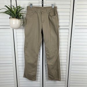 Carhartt Tan Carpenter Work Jean Canvas Pants Womens Size 10 x 32‎ WB159 GKH